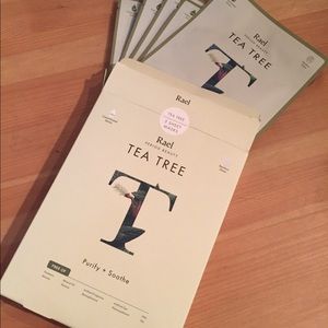 🥳2/$15 — Five Bamboo Tea Tree Sheet Masks Brand New by Rael